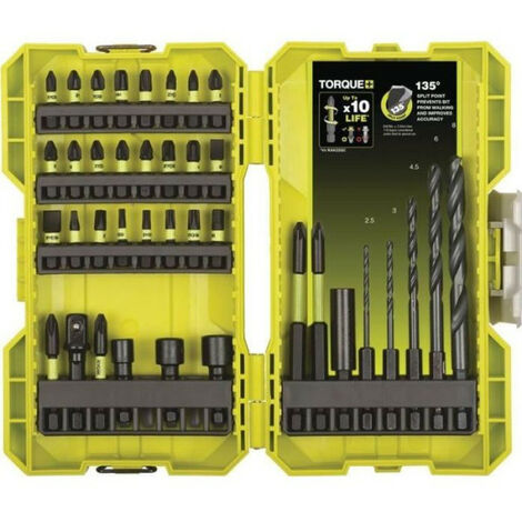 RYOBI - Coffret empilable 38 accessoires mixtes spécial impact perçage - vissage - boulonnage + 1 porte-embout - RAK38DSDI2