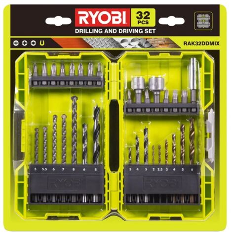 RYOBI Coffret empilable de 32 accessoires mixte perçage - vissage - boulonnage RAK32DDMIX