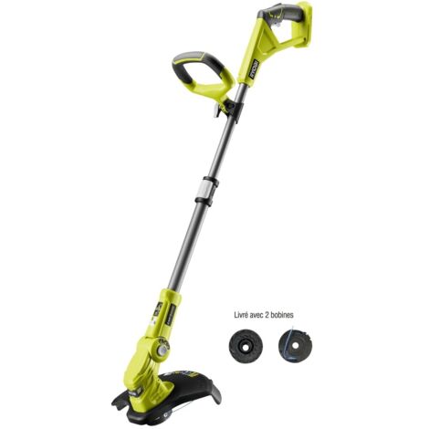 Ryobi – Coupe-bordures sans fil 18V – Largeur de coupe réglable 25-30 cm – Avance automatique du fil – 2 bobines de rechange incluses - OLT1832-SPK