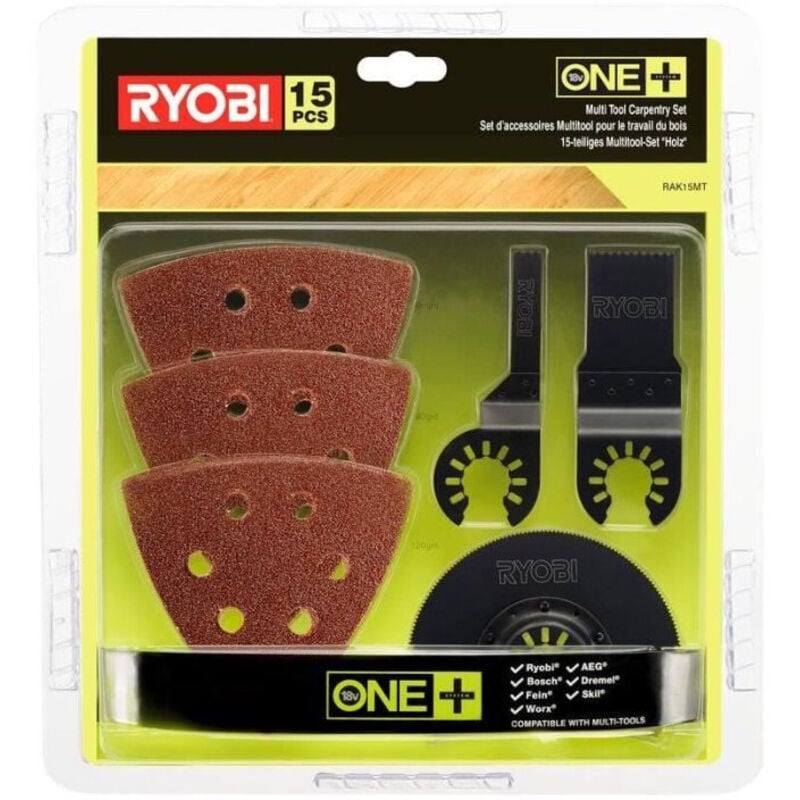 Ryobi - Kit spécial bois 15 pièces multitool - RAK15MT