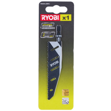 Ryobi Jigsaw Flush Cut Blade suitable for Wood & Plastic (10TPI) RAK01JSFC