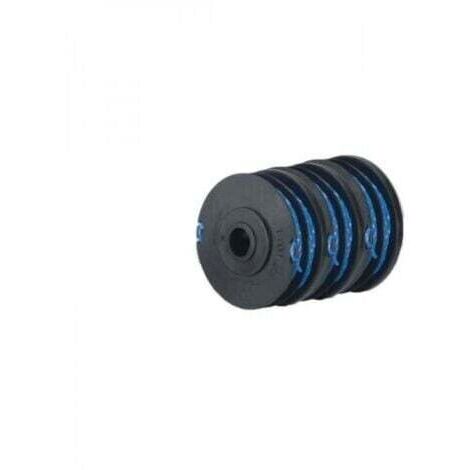RYOBI Lot de 3 bobines double fil diamètre 1.65mm pour coupe-bordures électriques RAC123