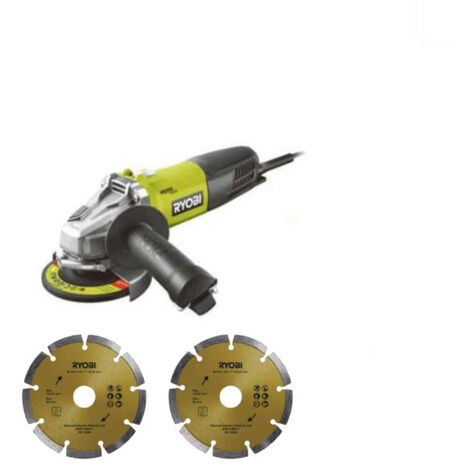 RYOBI Meuleuse d'angle 800W 125mm - 2 disques diamants RAG800-125SD2