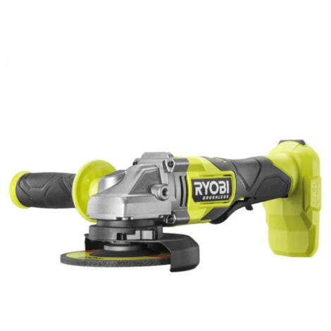 Ryobi – Meuleuse d'angle sans fil 18V – Moteur Brushless 9200 tr/min – Disque 125mm – Poignée 3 positions – Carter de protection inclus - RAG18BL-0