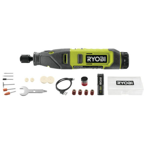 RYOBI Mini-outil multifonction RRT4-120GA15 - 4V - 1 Batterie 2.0Ah - 1 Câble USB C - 15 Accessoires