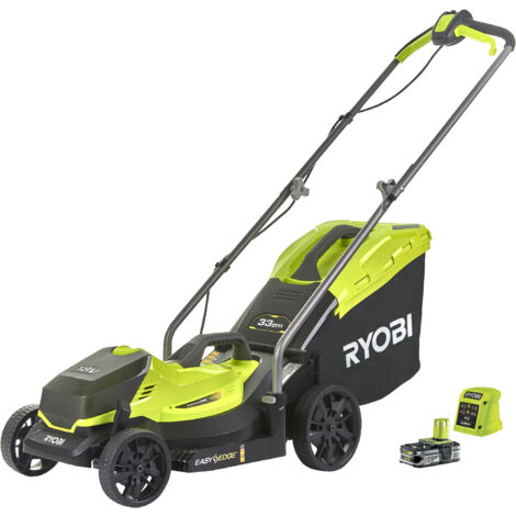 Ryobi OLM1833B Rasenmäher Akku 18V ONE+ 33cm 35Lt Mulchen 25-65mm Kit 2,5 Ah
