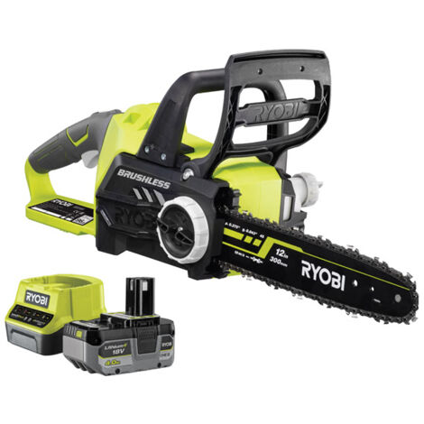 Ryobi ONE+ Brushless 30cm Chainsaw Kit (1x 4.0Ah) 18V RCS1830-140B