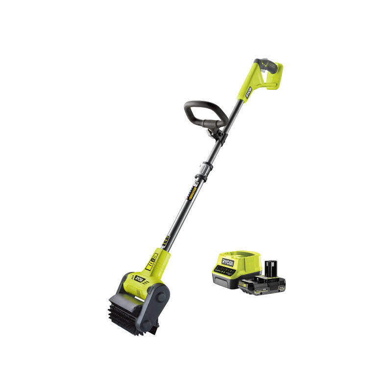 Ryobi - one+ Patio Cleaner with Scrubbing Brush 18V RY18PCB-120 2.0Ah Kit