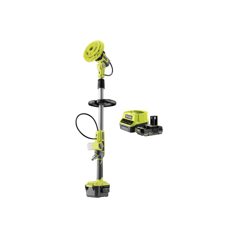 Ryobi - one+ Water Fed Telescopic Scrubber Kit (1x 2.0Ah) 18V RWTS18-1C20GL