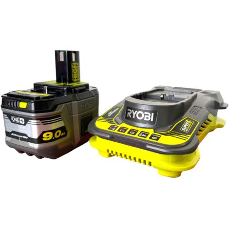 RYOBI Pack batterie LithiumPlus High Energy 18V One+ 9.0Ah RC18150-190 - 1 chargeur ultra rapide 5.0Ah