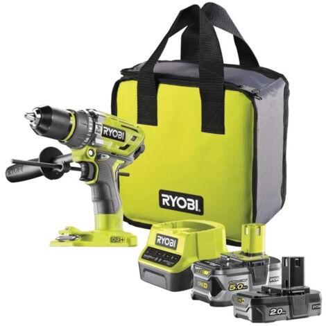 RYOBI Perceuse percu BRUSHLESS 18V - 1x5Ah / 1x2Ah