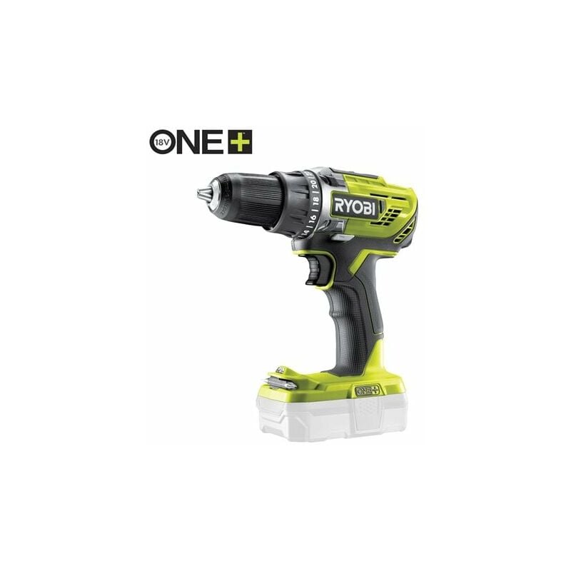 Perceuse-Visseuse 18V one+ - 50NM, 500-1800 tr/min, 2 Vitesses - Mandrin 13mm, led, Poignée GripZone, Inverseur Rotation, Porte-embouts - sans