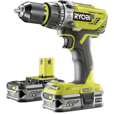 Ryobi Perceuse Visseuse A Percussion 2 Vitesses 18v 2x2 5ah R18pd3 225s 5133003345