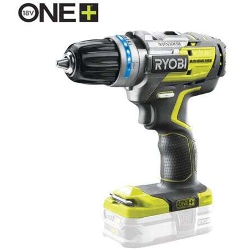 Perceuse-Visseuse à Percussion Brushless 18V one+ - Mandrin Métal 13mm, Porte Embout, Poignée GripZone - Couple 60Nm, V1 440 - V2 1700 tr/min, sans