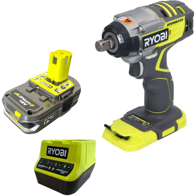 R18IW7-115 one+ Clé à choc sans fil 18 v 270 Nm 1/2'' Brushless + 1x batterie 1,5 Ah + chargeur - Ryobi