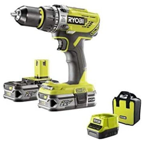 Ryobi R18PD3-0 Bohrschrauber-Schlagbatterie 18V 50Nm Kit 2x2,5 Ah