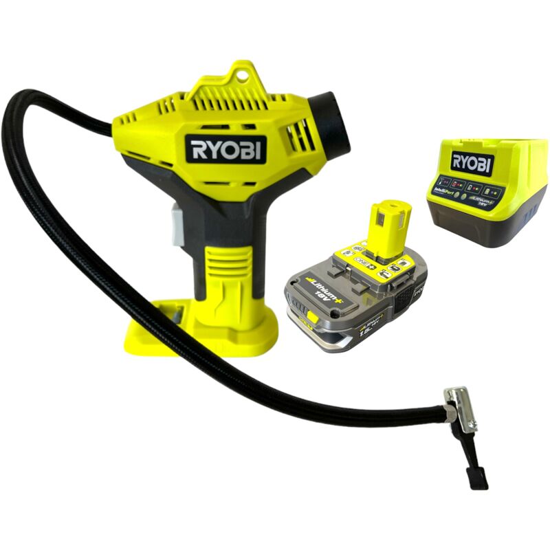 Ryobi - R18PI-115 Compresseur manuel sans fil 18 v 10,3 bar + 1x batterie 1,5 Ah + chargeur