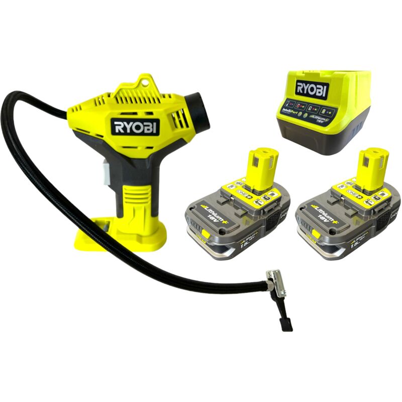 Image of R18PI-215 Akku Handkompressor 18 v 10,3 bar + 2x Akku 1,5 Ah + Ladegerät - Ryobi
