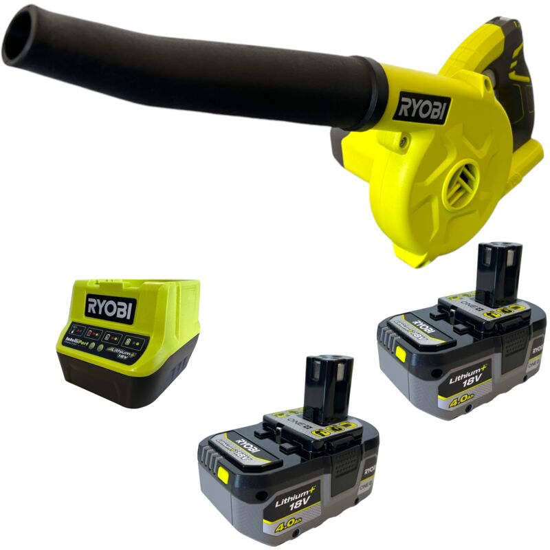 Ryobi - R18TB Batterie Geblse 18 v 200 km/h + 2x batterie 4,0 Ah + chargeur