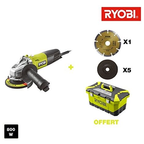 RYOBI RAG800 ? 125TA6 AMOLADORA ELÉCTRICA CON CABLE 800 W