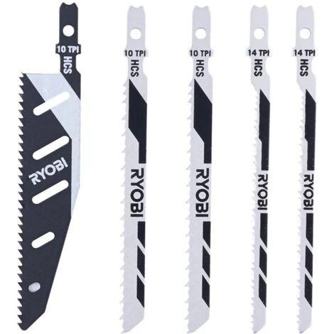 Ryobi RAK05JSBFC Kit 5 Universalblätter 10/14TPI Bündigschnitt-Säbelsäge
