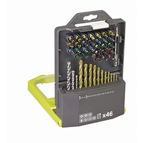 Ryobi RAK46MIX Kit 46 Bits 1/4" Esagonale Punte Trapano Avvitatore