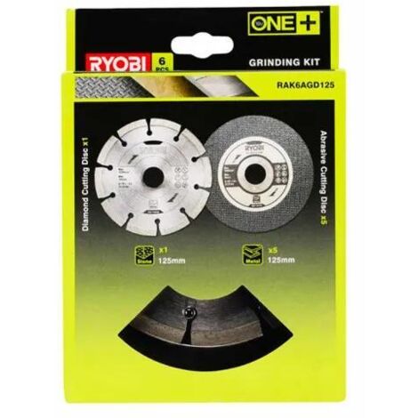 Ryobi RAK6AGD125 Kit discos para amoladora 125 mm