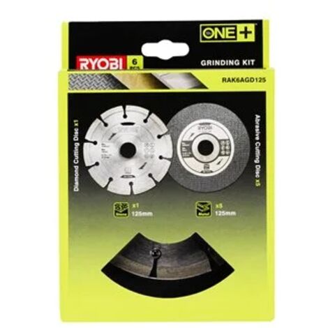 Ryobi RAK6AGD125 Schleifscheiben-Set 125 mm
