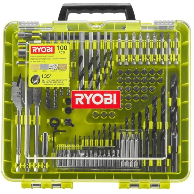 RYOBI RAKDD100 - 100 Piece Drilling and Driving Bit Set
