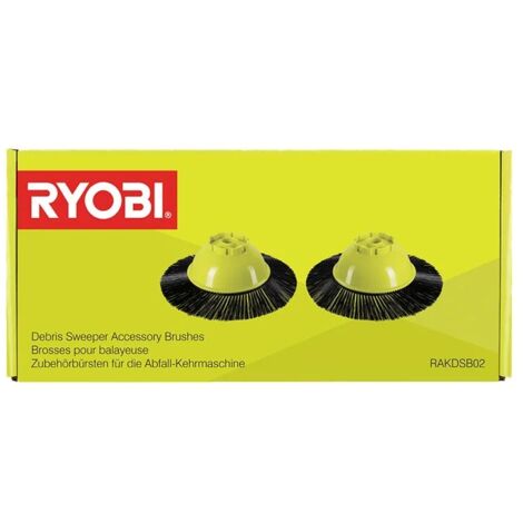 Ryobi RAKDSB02 Set 2 Spazzole Spazzatrice Batteria R18SW3