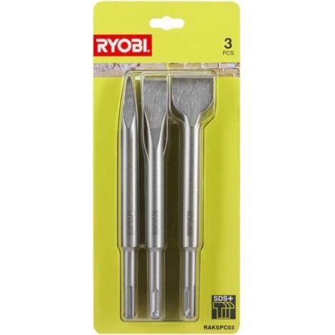 Ryobi RAKSPC03 Set mit 3 SDS-Plus-Meißeln