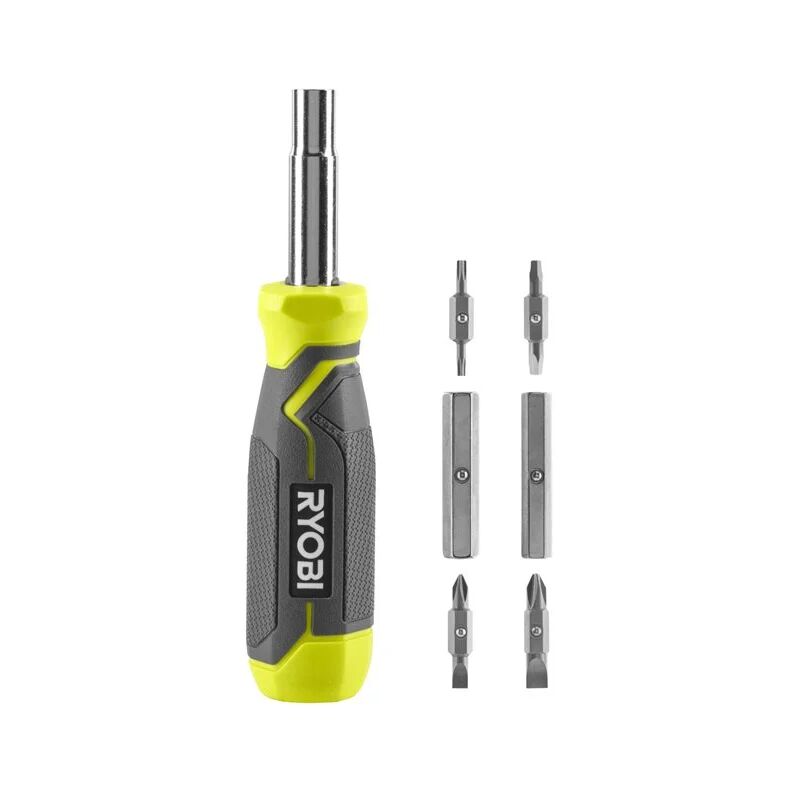 Image of Ryobi RHSDM1101 Mehrzweck-Schraubendreher, 11-in-1-Bit-Set mit ergonomischem Griff