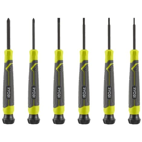 Ryobi RHSDSPC6 Präzisions-Schraubendreher-Set, Drehkappe, Anti-Oxidationsspitze