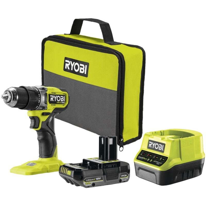 Image of Perceuse à percussion Brushless Ryobi RPD18C1 18V one+ hp avec batterie 2Ah, chargeur et sac