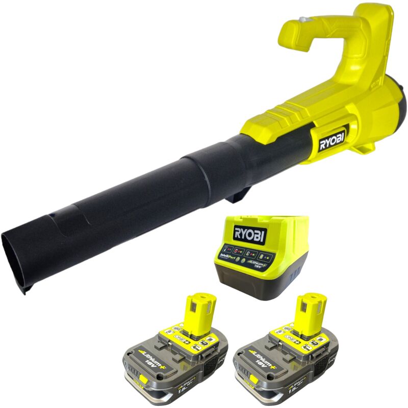 Ryobi - RY18BLA-215 Souffleur de feuilles sans fil 18 v one+ 145 km/h + 2x batterie 1,5 Ah + chargeur