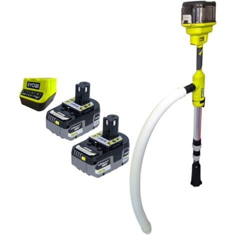 Ryobi RY18STPA-0 Akku Regenfasspumpe 18 V 3360 l/h + 2x Akku 5,0 Ah + Ladegerät