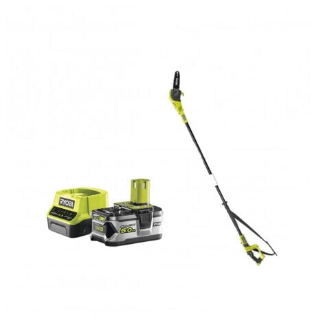 RYOBI - RYOBI Potatore ‡ a catena su asta 18V OnePlus OPP1820 pacco - 1 batteria 5.0Ah - 1 caricabatterie rapido 2.0Ah RC18120-150