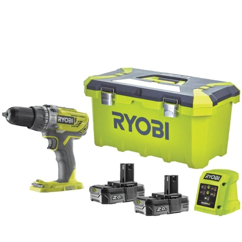 Image of Ryobi R18PD3-0 Bohrschrauber-Schlagbatterie 18V 50Nm Kit 2x2,0 Ah