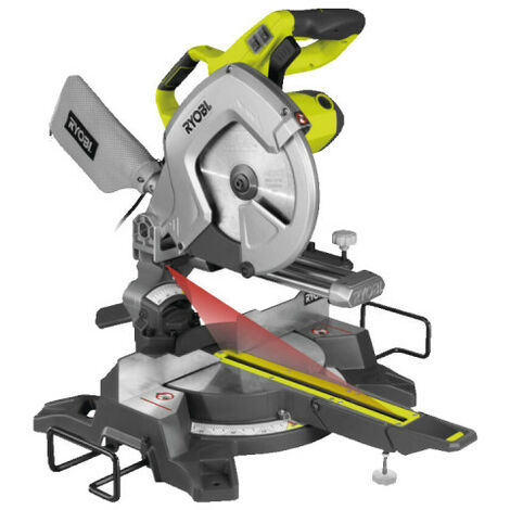 Ryobi – Scie à onglet électrique 2000W EMS254L – Diamètre de lame 254mm – Capacité de coupe 300mm x 90mm – Guidage laser Exactline