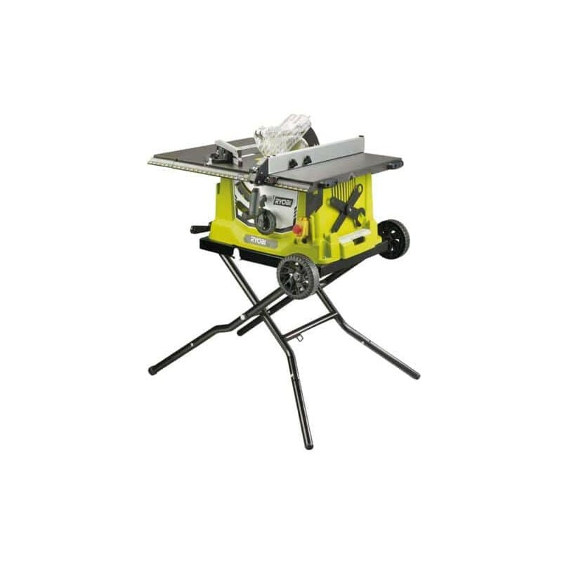 Ryobi - Scie sur table électrique 1800W 254mm - piètement rétractable - roues - extension - RTS1800EF-G