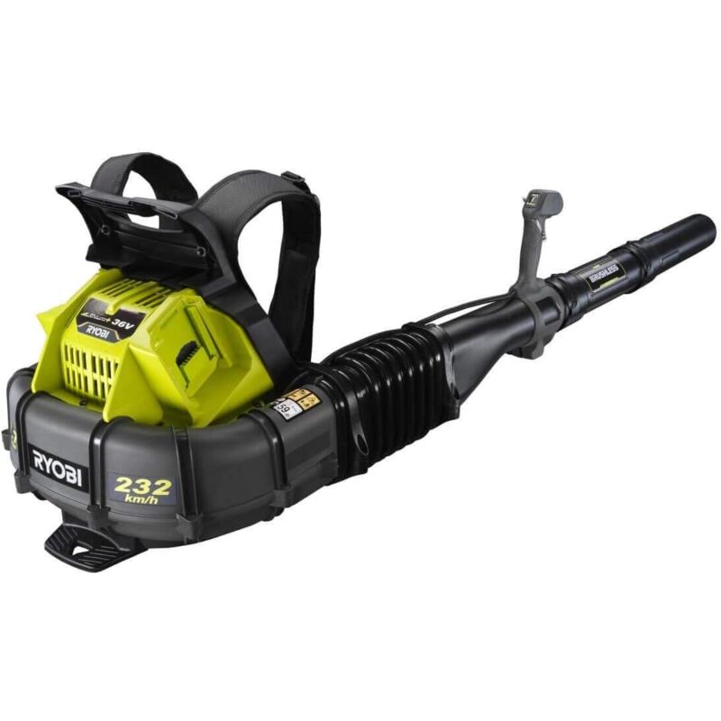 RYOBI Souffleur à dos Whisper™ 36V MAXPOWER Brushless débit air : 17 7 m³min sans batterie ni chargeur RY36BPXA 0