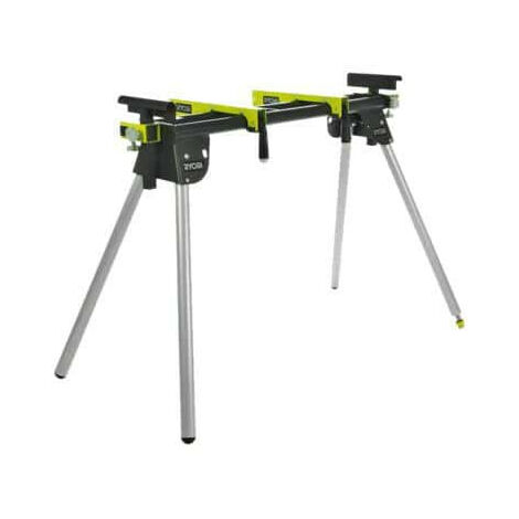 Ryobi – Support universel pour scie à coupe d'onglets 850 mm – Extension 2160 mm – Poignées à serrage rapide – Charge max 180 kg – RLS02