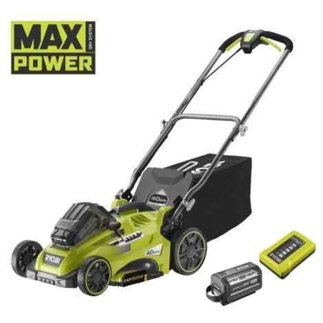 RYOBI Tondeuse 36V MaxPower - coupe 40cm - 1 batterie 6,0Ah - 1 chargeur - RLM36X41H60PG