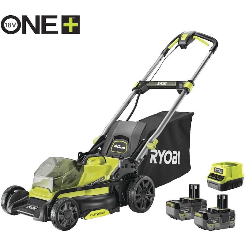 Tondeuse à gazon sans balais 18 v one+, coupe 46 cm (2 batteries 18 v x 5 Ah) RY18LMX46A-250 - Ryobi