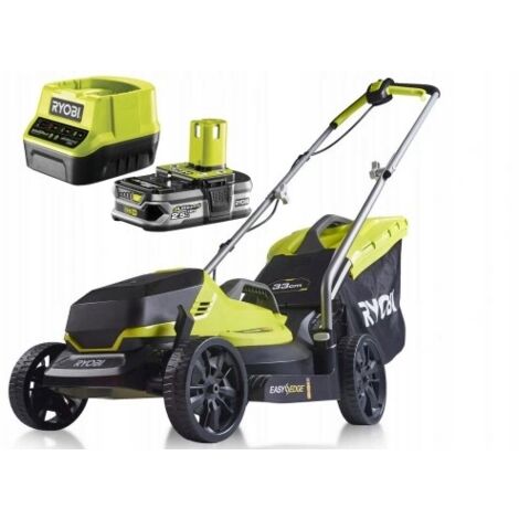 RYOBI Tondeuse Poussée 18V One+ - coupe 33cm - 1 batterie 2,5Ah - 1 chargeur - RLM18C33B25