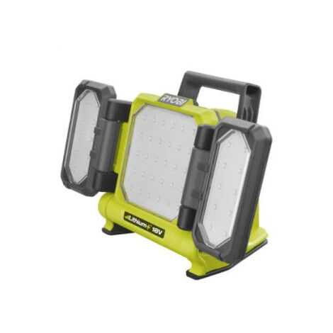 RYOBI - Triple panneau lumineux LED 18V ONE+ - 3 intensités : 3000 / 1200 / 500 Lum. - panneaux 360°, panneau central 130° -