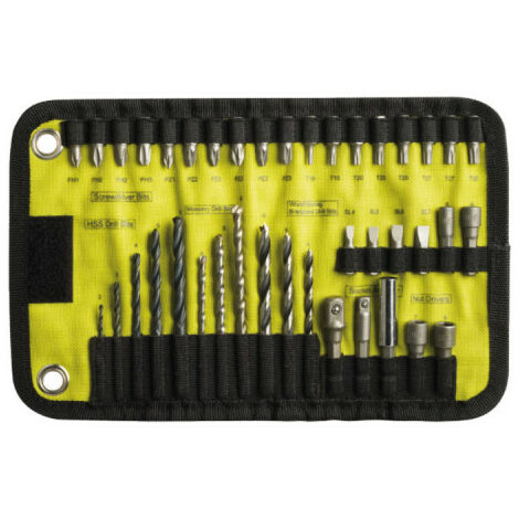 RYOBI Trousse textile 40 accessoires de perçage métal - bois - béton RAK40RM