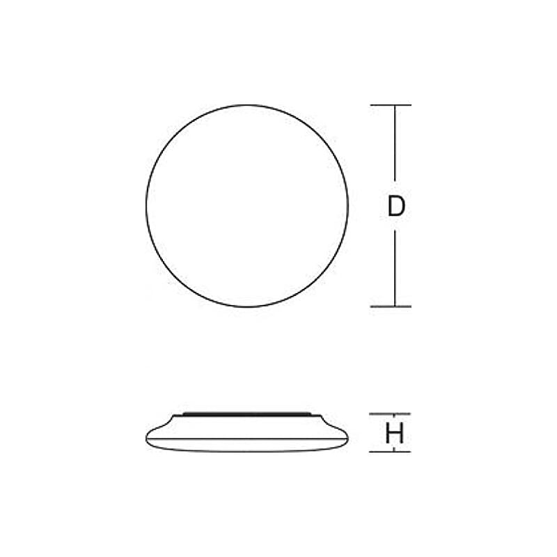 Hb 501 led-decken-/wandleuchte, 12W, 5700K, 1100LM, WEIß (221174.002.2) - RZB