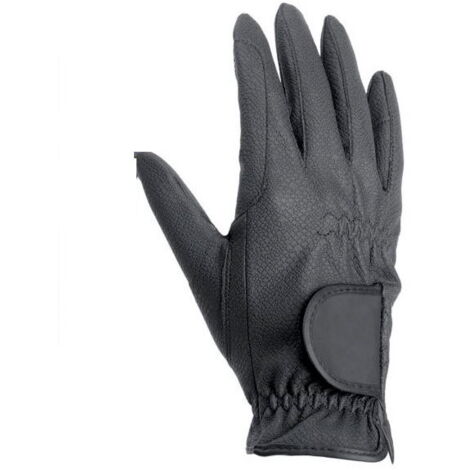 S, Bleu marine 09: Gants en cuir synthétique pour l'équitation adaptés à toutes les saisons