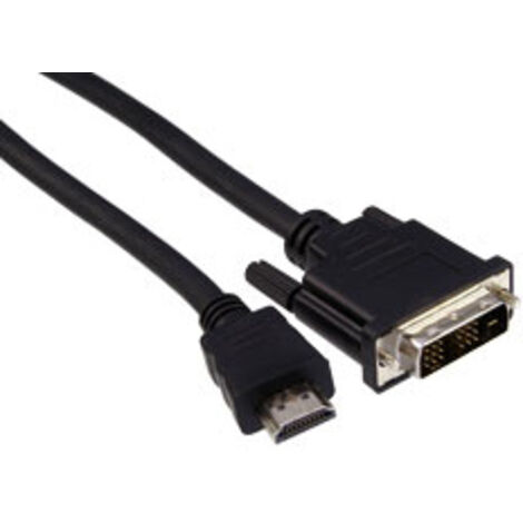 S-CONN HDMI - DVI-D 3M, 3 M, HDMI, DVI-D, Mâle, Mâle, Or